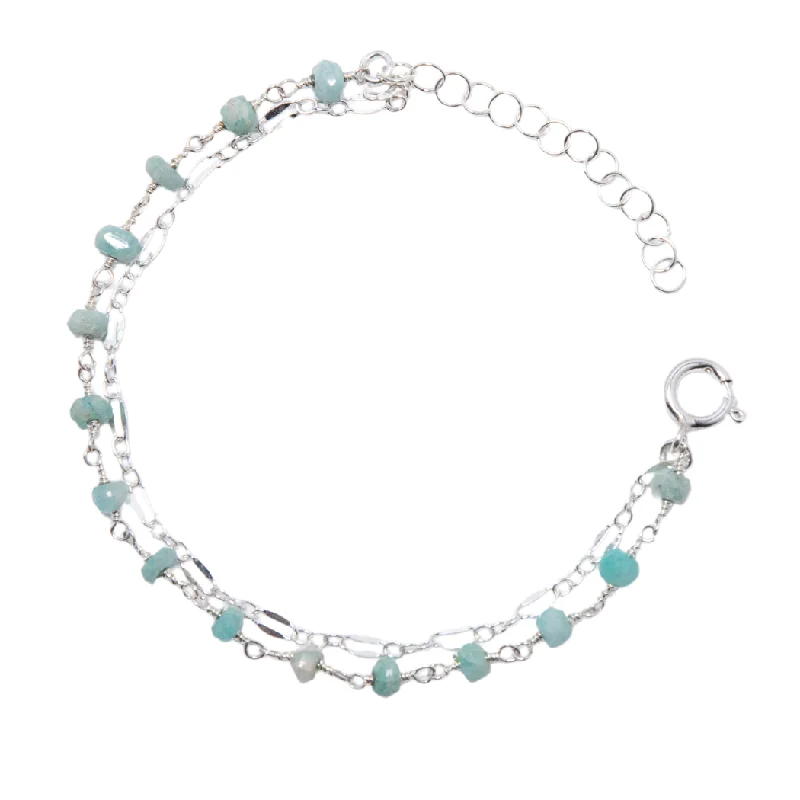 Save On Luxury Jewelry Pieces – Limited-Time Offers Silver Double Figaro Bracelet in Amazonite Save On Luxury Jewelry Pieces – Limited-Time Offers Silver Double Figaro Bracelet in Amazonite