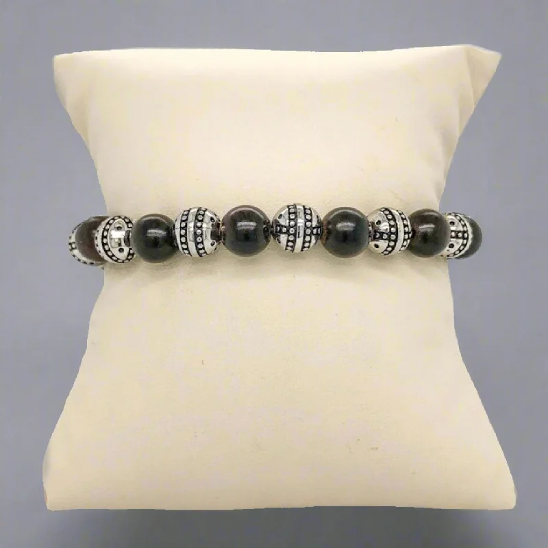 Glamorous Jewelry, Glamorous Deals – Shop Now STST & Ebony Stretch Beaded Bracelet
