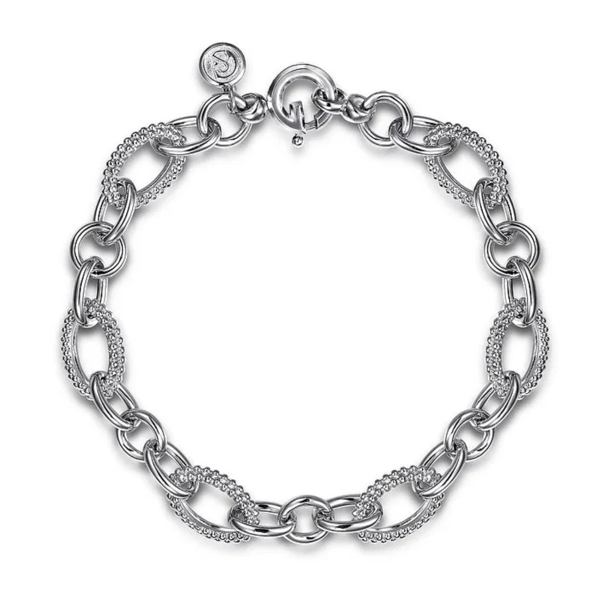 Bestselling Jewelry At Special Promotional Rates SS 7.5" Oval Beaded Link Bracelet Bestselling Jewelry At Special Promotional Rates SS 7.5" Oval Beaded Link Bracelet