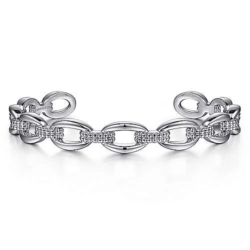 Seasonal Jewelry Deals – Elevate Your Style SS Bujukan Oval Link Cuff Bracelet