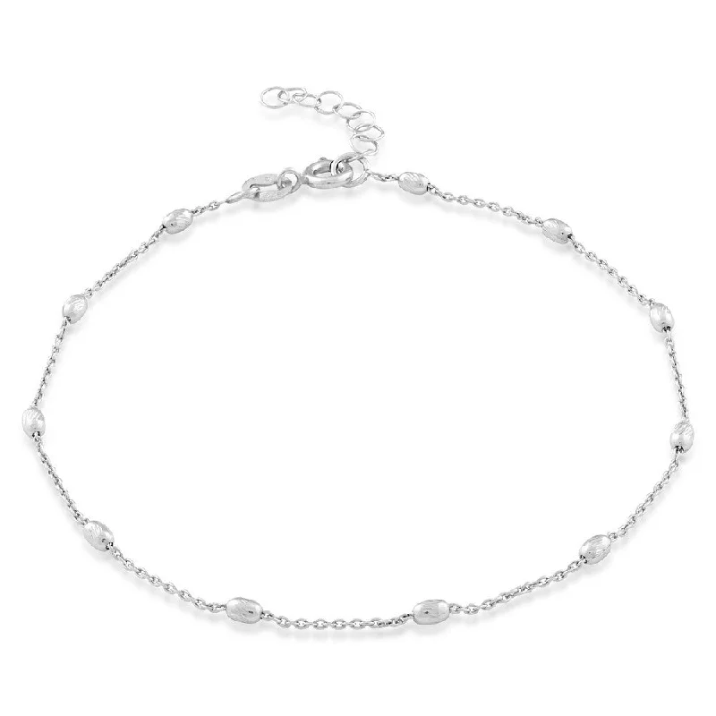 Upgrade Your Collection With Our Limited-Time Jewelry Sale SS Dia Cut Small Oval Beads Anklet Upgrade Your Collection With Our Limited-Time Jewelry Sale SS Dia Cut Small Oval Beads Anklet