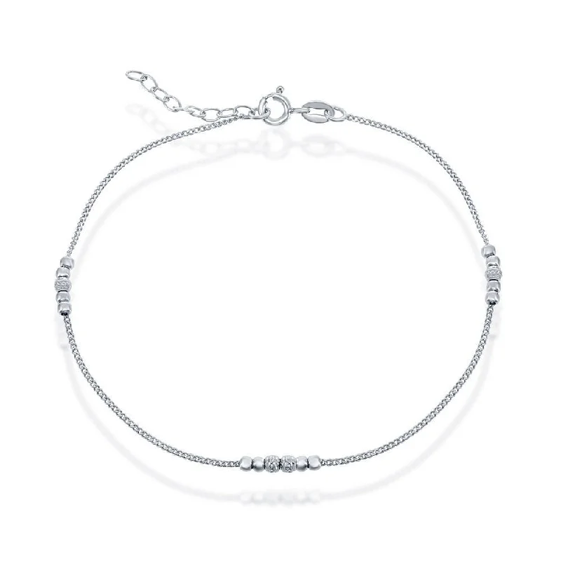 Jewelry Clearance Event – Last Chance For Stunning Deals SS Shiny and Dia Cut Beads Anklet Jewelry Clearance Event – Last Chance For Stunning Deals SS Shiny and Dia Cut Beads Anklet