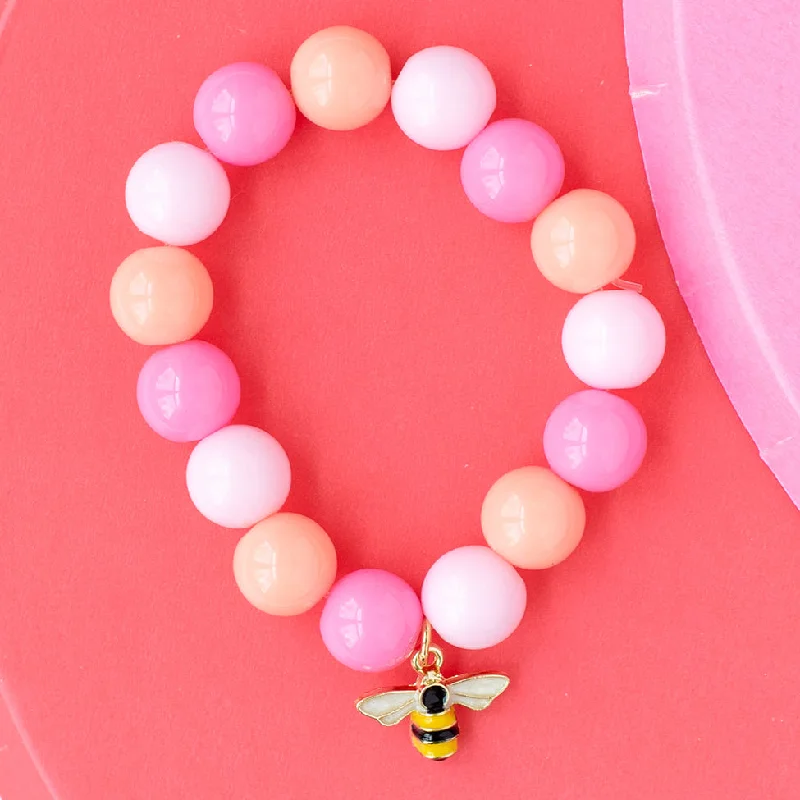 Timeless Elegance At Unbelievable Discounts Stretch Beaded Bracelet Bee Charm Children's Jewelry Timeless Elegance At Unbelievable Discounts Stretch Beaded Bracelet Bee Charm Children's Jewelry