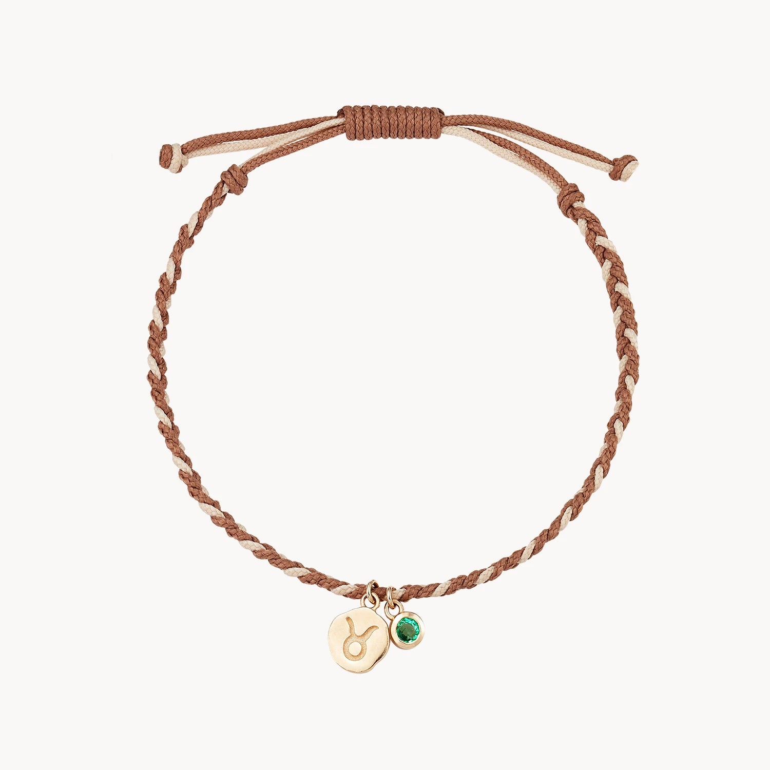 Limited Stock On Premium Jewelry At Low Prices taurus zodiac earth element cord bracelet - 10k yellow gold, emerald, cord Limited Stock On Premium Jewelry At Low Prices taurus zodiac earth element cord bracelet - 10k yellow gold, emerald, cord