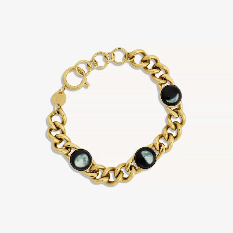 The Perfect Jewelry Piece At The Perfect Discount Three Moon Pleiades Bracelet in Gold The Perfect Jewelry Piece At The Perfect Discount Three Moon Pleiades Bracelet in Gold