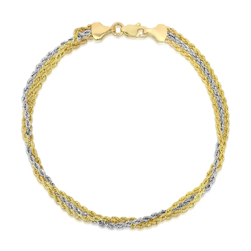 Personalized Jewelry At Special Discount Rates Triple Strand Gold Bracelet