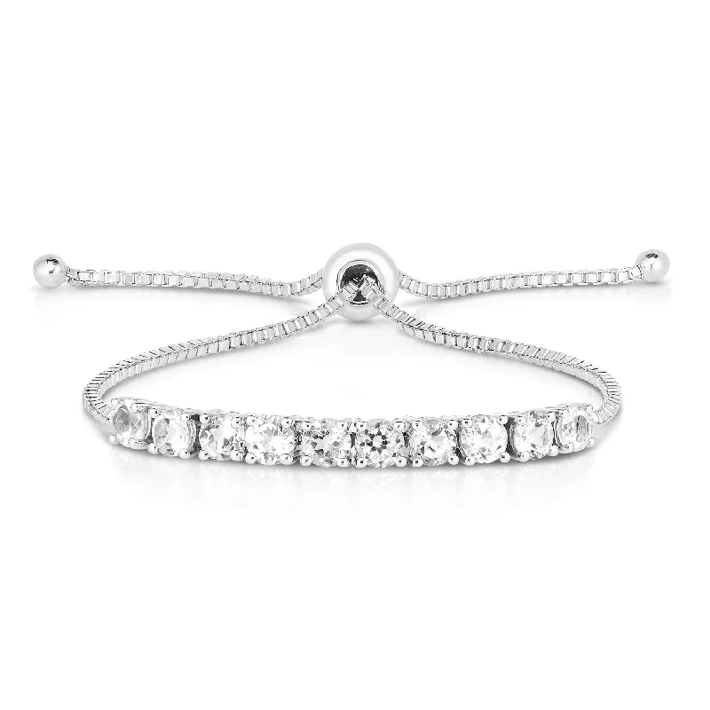 Seasonal Jewelry Deals – Elevate Your Style White Topaz Bolo Bracelet