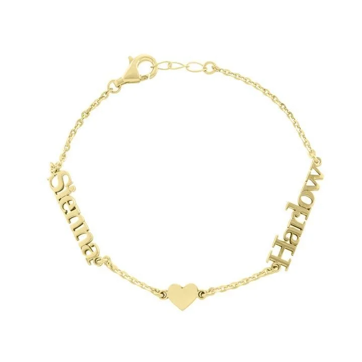 Buy More, Save More On Stunning Jewelry Pieces YGP Sterling Name Bracelet With Heart Buy More, Save More On Stunning Jewelry Pieces YGP Sterling Name Bracelet With Heart