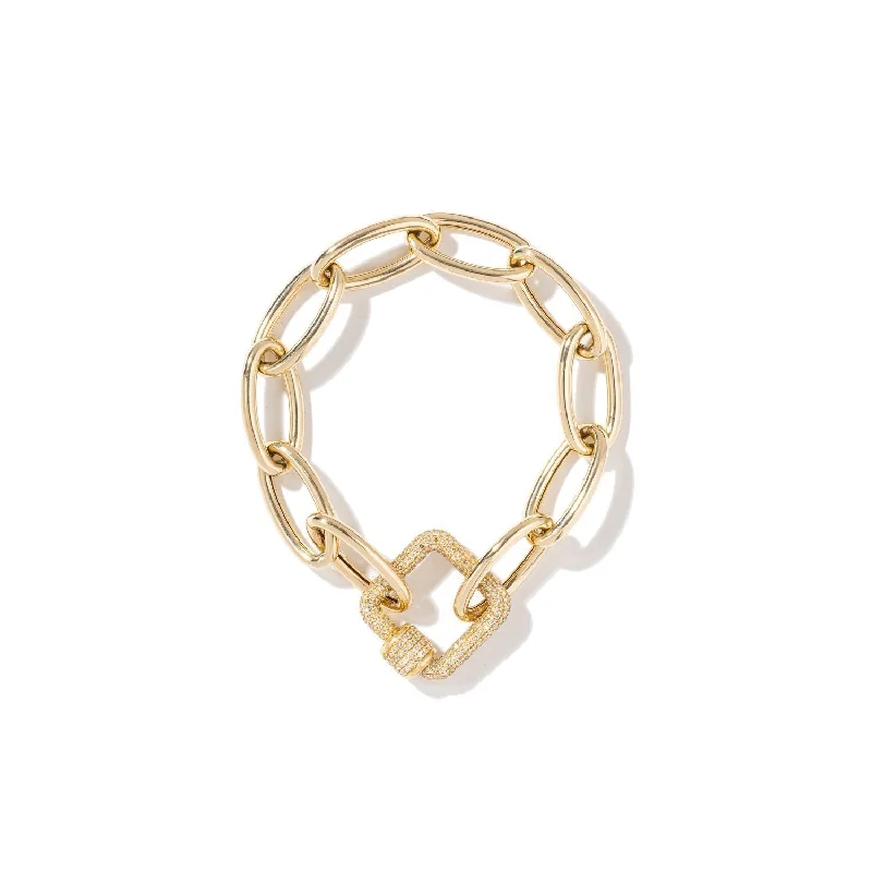 Luxury Jewelry At Unbeatable Discounts Yellow Square Carabiner on Links Chain Bracelet Luxury Jewelry At Unbeatable Discounts Yellow Square Carabiner on Links Chain Bracelet