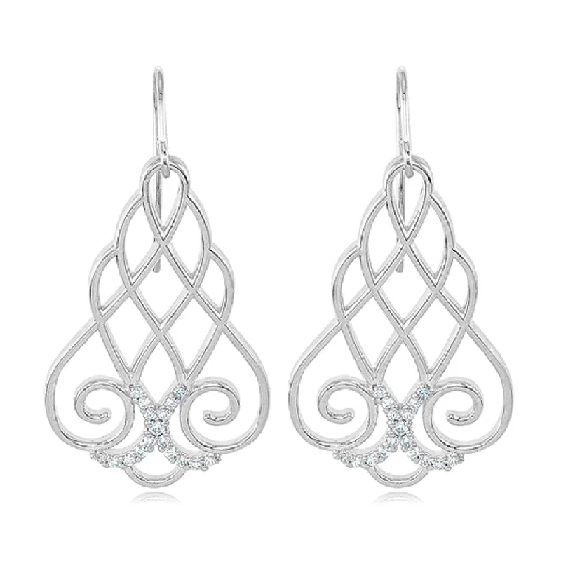 Celebrate With Sparkle – Jewelry Sale Now Live 1/4 Carat Vintage Diamond Lattice Earrings in Sterling Silver Celebrate With Sparkle – Jewelry Sale Now Live 1/4 Carat Vintage Diamond Lattice Earrings in Sterling Silver
