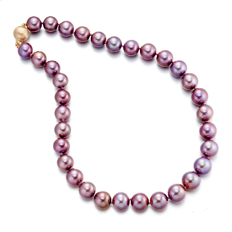 Dazzle In Elegance With Our Biggest Jewelry Sale 12-14mm Deep Lavender Pearl Necklace Dazzle In Elegance With Our Biggest Jewelry Sale 12-14mm Deep Lavender Pearl Necklace
