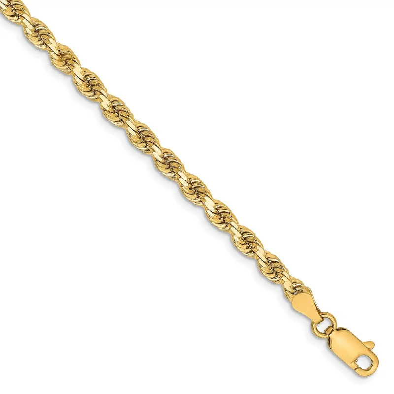 Personalized Jewelry Sale – Meaningful Gifts At Great Prices 14k Yellow Gold 3.25mm Diamond Cut Solid Rope Chain Bracelet Personalized Jewelry Sale – Meaningful Gifts At Great Prices 14k Yellow Gold 3.25mm Diamond Cut Solid Rope Chain Bracelet