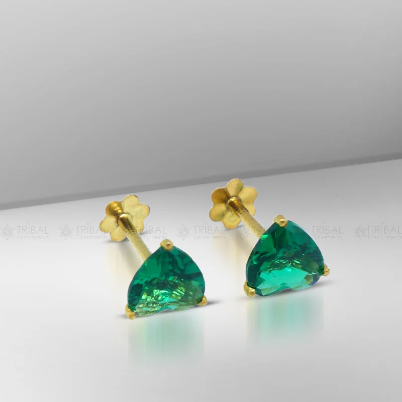 Once-A-Year Jewelry Sale – Grab Your Favorites Now 14Kt yellow gold green diamond stud earring for unisex er189 Once-A-Year Jewelry Sale – Grab Your Favorites Now 14Kt yellow gold green diamond stud earring for unisex er189