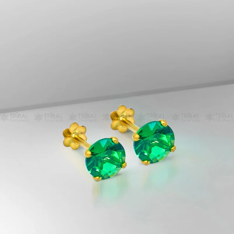 Unlock Unbeatable Jewelry Deals Before They’Re Gone 14Kt yellow gold green diamond stud earring for unisex er191 Unlock Unbeatable Jewelry Deals Before They’Re Gone 14Kt yellow gold green diamond stud earring for unisex er191