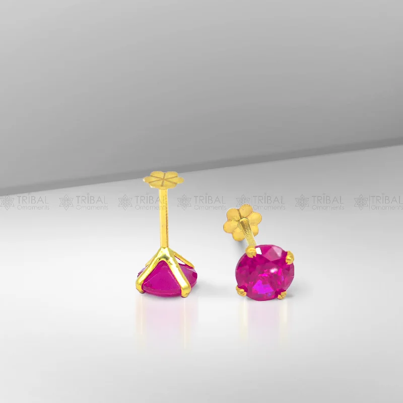 Shop Modern Jewelry Collections With Exclusive Discounts 14Kt yellow gold pink diamond stud earring for unisex er195 Shop Modern Jewelry Collections With Exclusive Discounts 14Kt yellow gold pink diamond stud earring for unisex er195