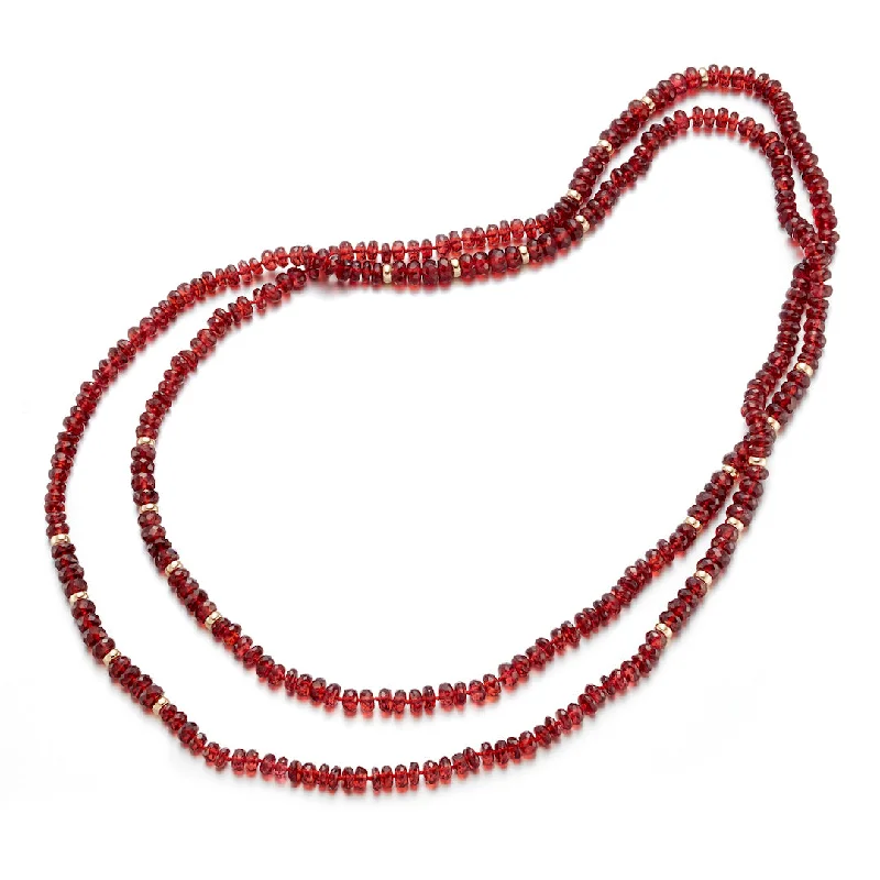 Flash Sale On Stunning Jewelry – Don't Miss Out Faceted Garnet Rope Necklace