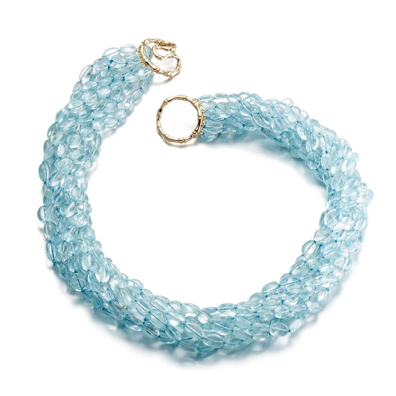 Limited-Time Jewelry Sale – Don't Miss Out On Dazzling Discounts Tumbled Aquamarine Eight-Strand Twist Necklace Limited-Time Jewelry Sale – Don't Miss Out On Dazzling Discounts Tumbled Aquamarine Eight-Strand Twist Necklace