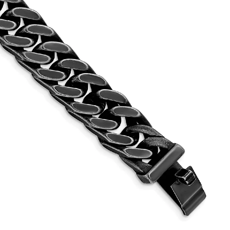 Make Your Outfit Shine With Discounted Jewelry 15mm Stainless Steel Antiqued & Brushed Curb Chain Bracelet, 8.5 Inch Make Your Outfit Shine With Discounted Jewelry 15mm Stainless Steel Antiqued & Brushed Curb Chain Bracelet, 8.5 Inch
