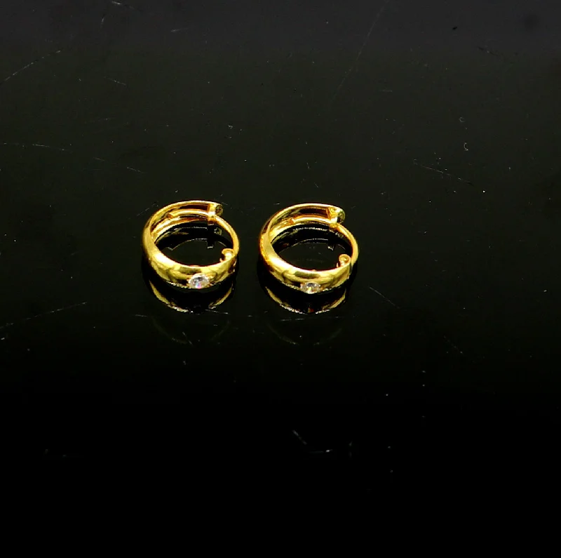 Don't Miss Out On Bestselling Jewelry At Special Prices 18kt yellow fine gold single stone hoops earring, excellent brides made clip on earring, Huggie Hoop Earrings jewelry gifting ho69 Don't Miss Out On Bestselling Jewelry At Special Prices 18kt yellow fine gold single stone hoops earring, excellent brides made clip on earring, Huggie Hoop Earrings jewelry gifting ho69