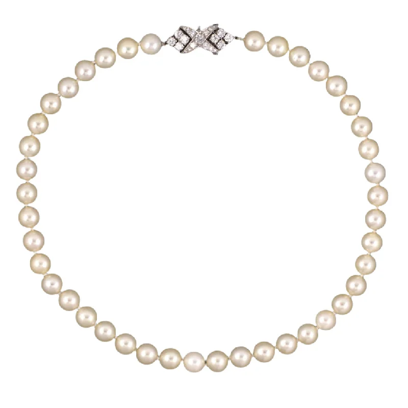 Buy More, Save More On Stunning Jewelry Pieces 1970s White Akoya Pearl & Diamond Necklace Buy More, Save More On Stunning Jewelry Pieces 1970s White Akoya Pearl & Diamond Necklace
