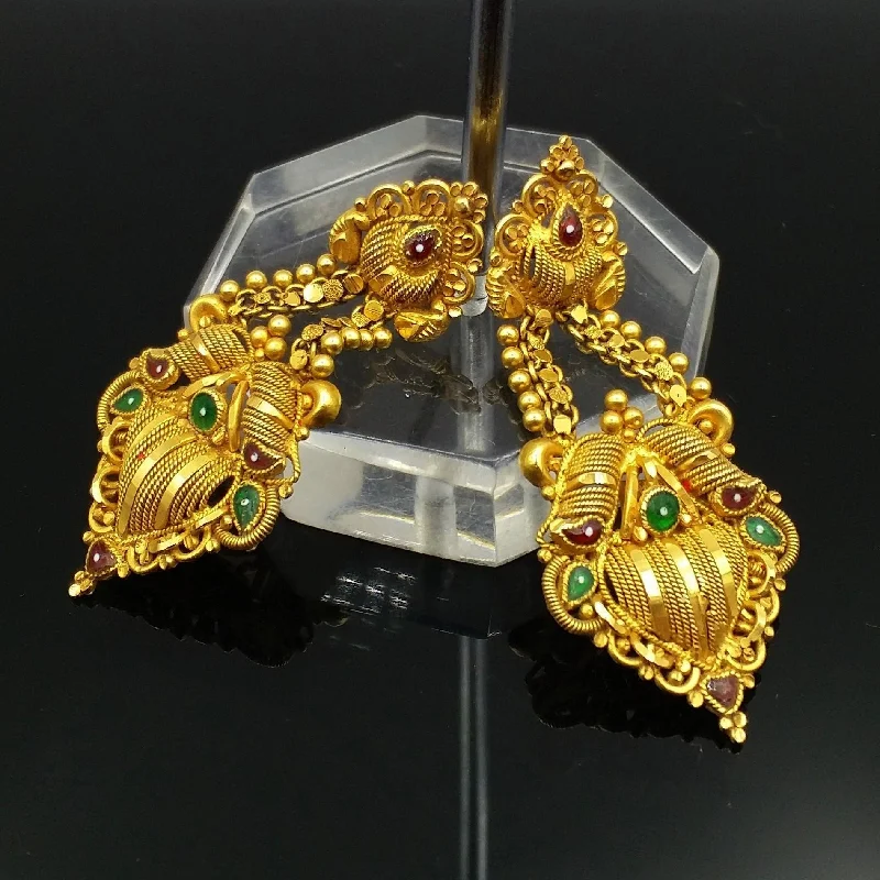 Dazzling Deals On Necklaces, Bracelets, And More 22carat karat yellow gold handmade filigree work stud earring fabulous indian traditional design earring jewelry Dazzling Deals On Necklaces, Bracelets, And More 22carat karat yellow gold handmade filigree work stud earring fabulous indian traditional design earring jewelry