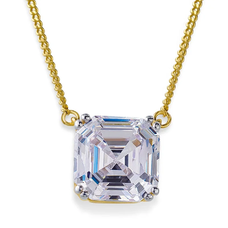 Chic And Stylish Jewelry At Discounted Prices 3 ct. Asscher Cut Necklace