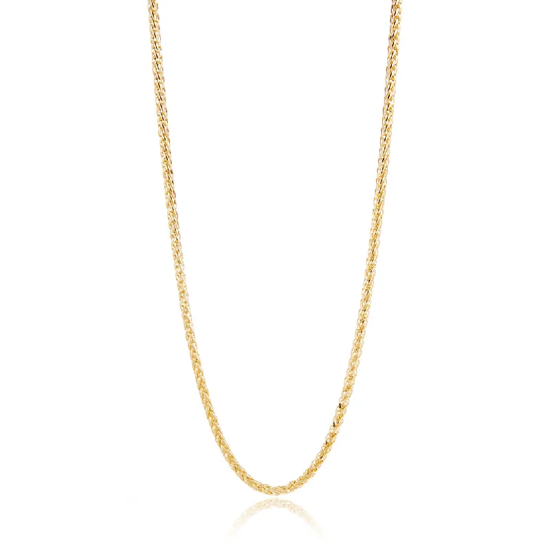 3mm Gold Wheat Chain Necklace