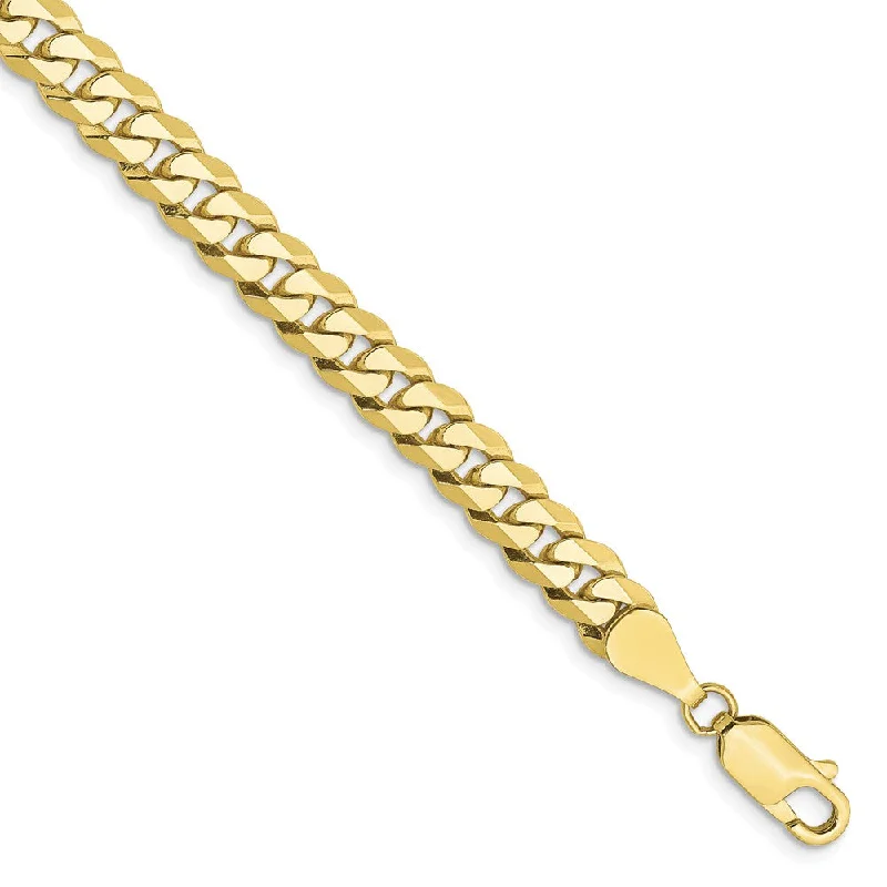 Limited-Stock Jewelry Sale – Once It's Gone, It's Gone 5.75mm 10k Yellow Gold Flat Beveled Curb Chain Bracelet Limited-Stock Jewelry Sale – Once It's Gone, It's Gone 5.75mm 10k Yellow Gold Flat Beveled Curb Chain Bracelet