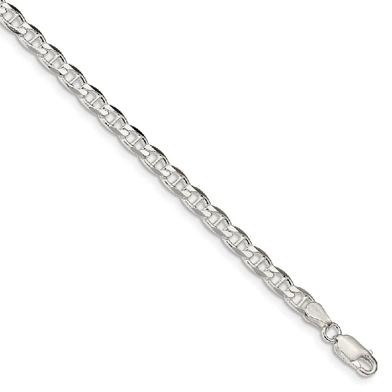 Chic And Stylish Jewelry At Exclusive Prices 5.7mm Sterling Silver Solid Flat Cuban Anchor Chain Bracelet Chic And Stylish Jewelry At Exclusive Prices 5.7mm Sterling Silver Solid Flat Cuban Anchor Chain Bracelet