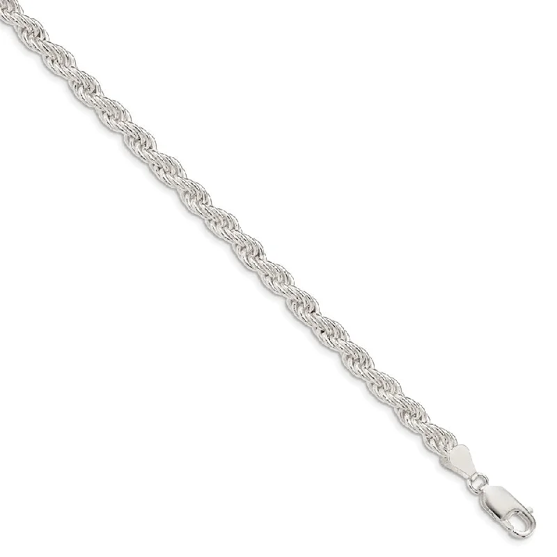 Shop Fine Jewelry With Exclusive Savings 5mm Sterling Silver Classic Solid Rope Chain Bracelet Shop Fine Jewelry With Exclusive Savings 5mm Sterling Silver Classic Solid Rope Chain Bracelet