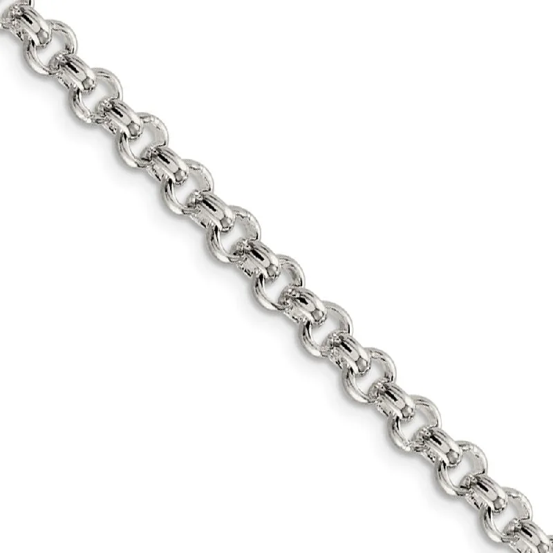 Exclusive Jewelry Offers – Sparkle For Less 5mm, Sterling Silver Solid Rolo Chain Bracelet Exclusive Jewelry Offers – Sparkle For Less 5mm, Sterling Silver Solid Rolo Chain Bracelet
