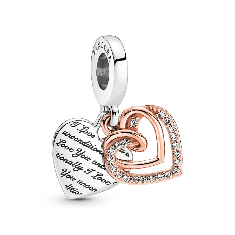 The Ultimate Jewelry Sale – Shop Premium Styles Entwined Hearts Double Dangle Charm