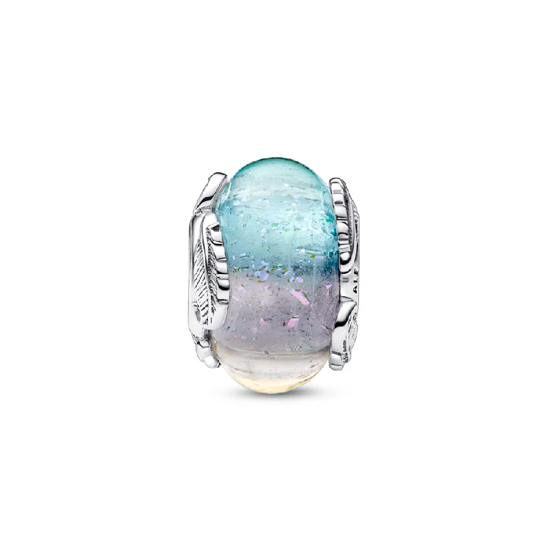 Shop Handcrafted Jewelry At Special Promotional Rates Multicolour Murano Glass & Curved Feather Charm Shop Handcrafted Jewelry At Special Promotional Rates Multicolour Murano Glass & Curved Feather Charm