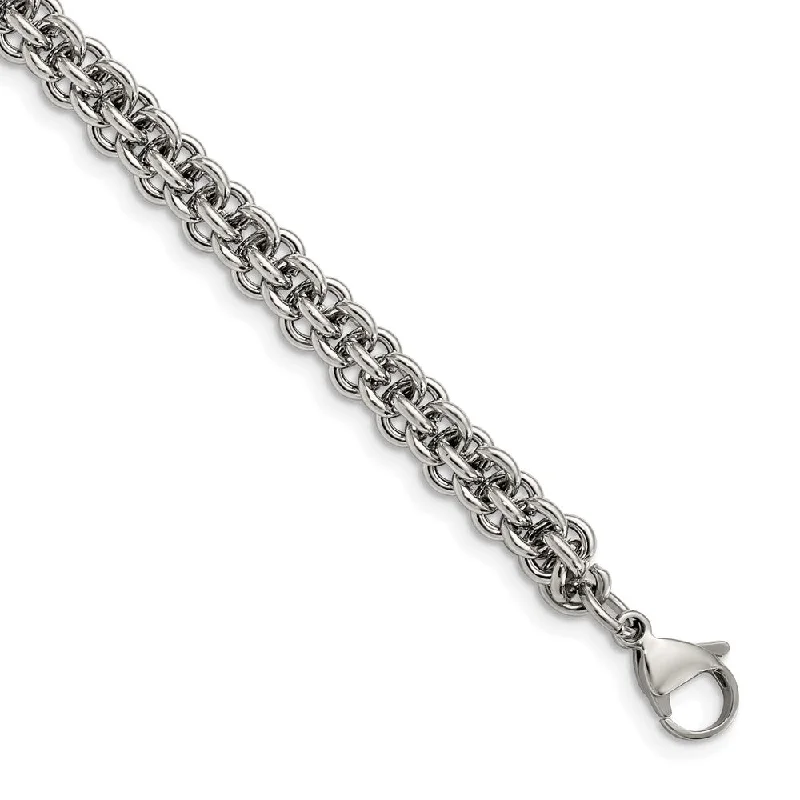 Special Sale On Handcrafted Jewelry – Shop Today 7mm Stainless Steel Fancy Circle Link Chain Bracelet, 9 inch Special Sale On Handcrafted Jewelry – Shop Today 7mm Stainless Steel Fancy Circle Link Chain Bracelet, 9 inch