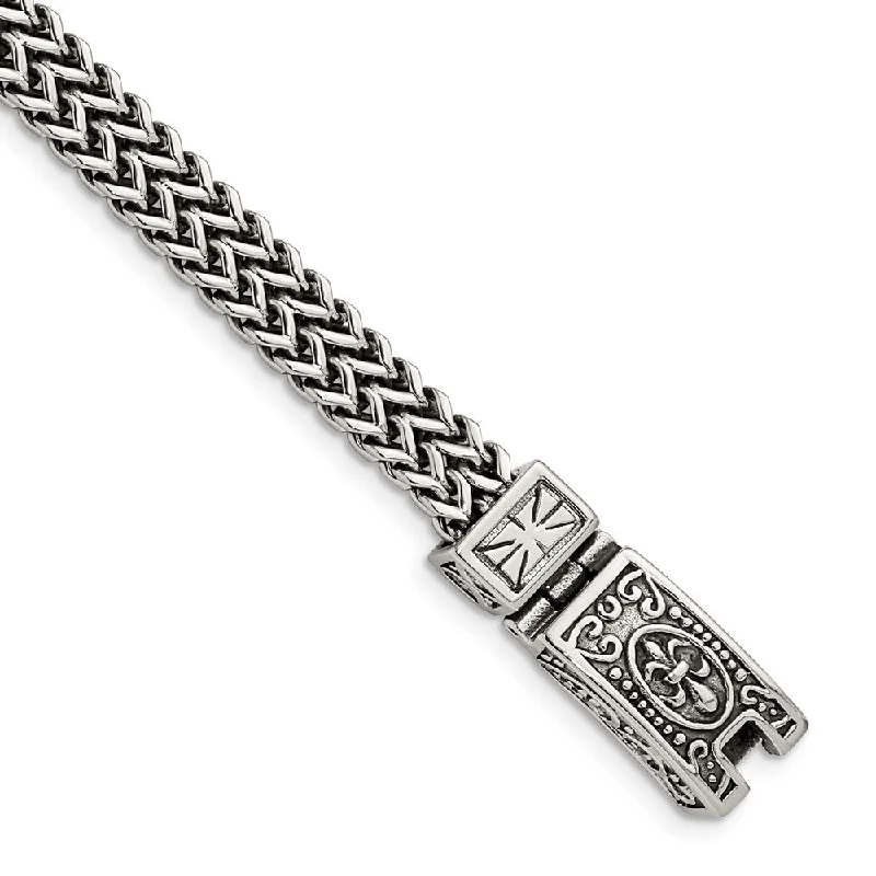 Don't Miss Out On Jaw-Dropping Jewelry Discounts 8.5mm Stainless Steel Antiqued 2-Strand Franco Chain Bracelet, 8.5 In Don't Miss Out On Jaw-Dropping Jewelry Discounts 8.5mm Stainless Steel Antiqued 2-Strand Franco Chain Bracelet, 8.5 In