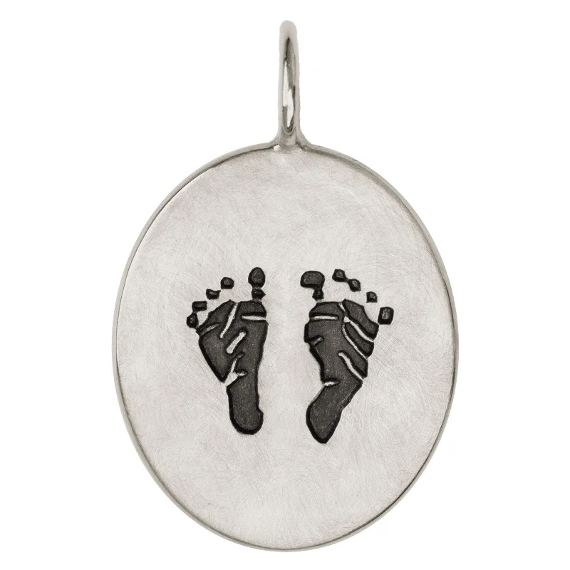 Shop Modern Jewelry Collections With Exclusive Discounts Baby Feet & Stats Oval Charm