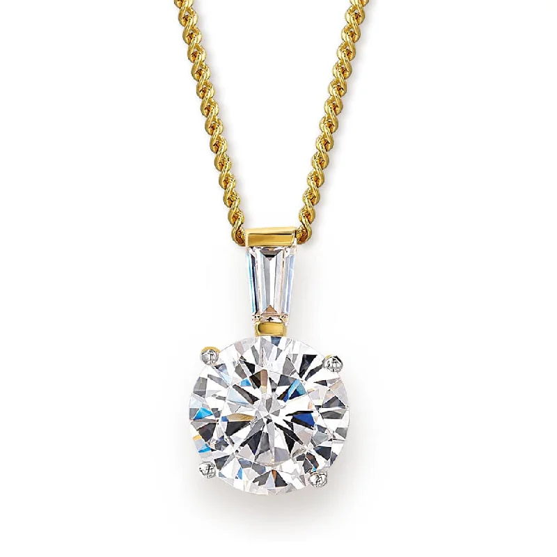 Baguette  Solitaire Pendant