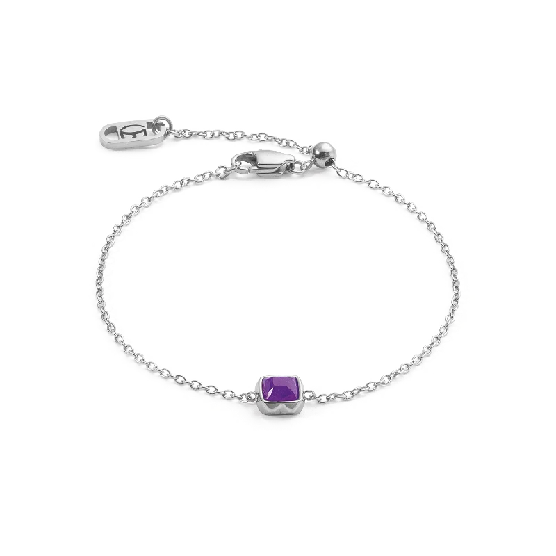 Birthstone February Bracelet Sugilite Silver