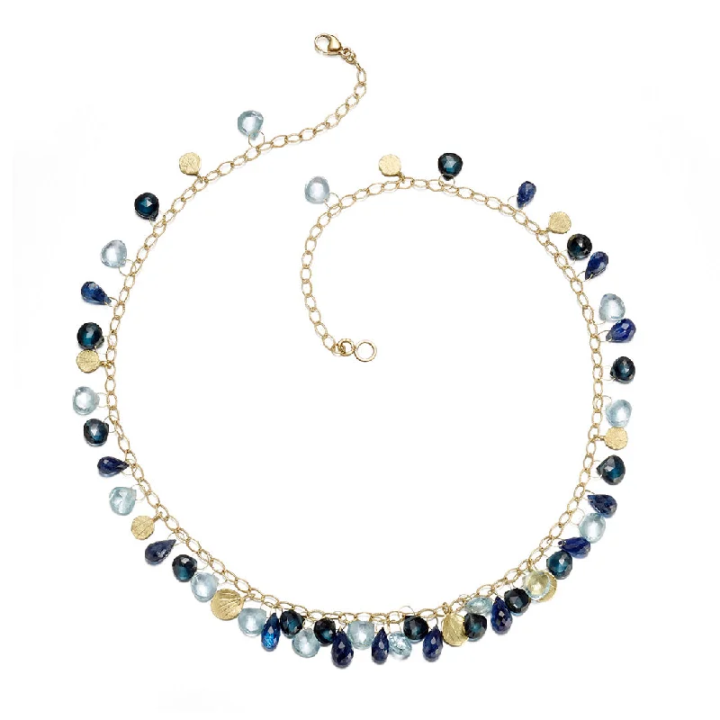 Upgrade Your Collection With Our Limited-Time Jewelry Sale Blue Multi-Gemstone Briolette & Petal Necklace Upgrade Your Collection With Our Limited-Time Jewelry Sale Blue Multi-Gemstone Briolette & Petal Necklace