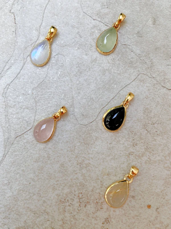 Luxury Jewelry Sale – Sparkle For Less Teardrop Gemstone Cabochon Pendants
