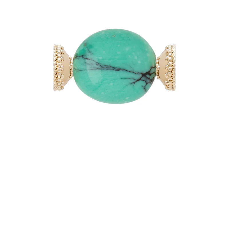 Timeless Jewelry, Timeless Savings – Don't Wait Clara Williams Tumbled Veracite Turquoise Nugget Centerpiece Timeless Jewelry, Timeless Savings – Don't Wait Clara Williams Tumbled Veracite Turquoise Nugget Centerpiece