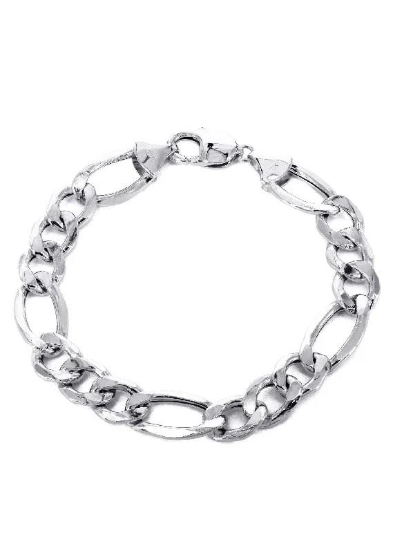 The Ultimate Jewelry Sale – Shop Premium Styles White Gold Bracelet Solid Figaro 10K/14K