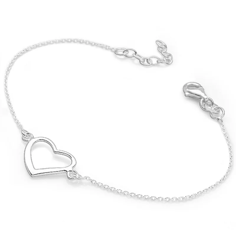 Handmade Pearl Jewelry For Timeless Elegance Silver Heart Bracelet