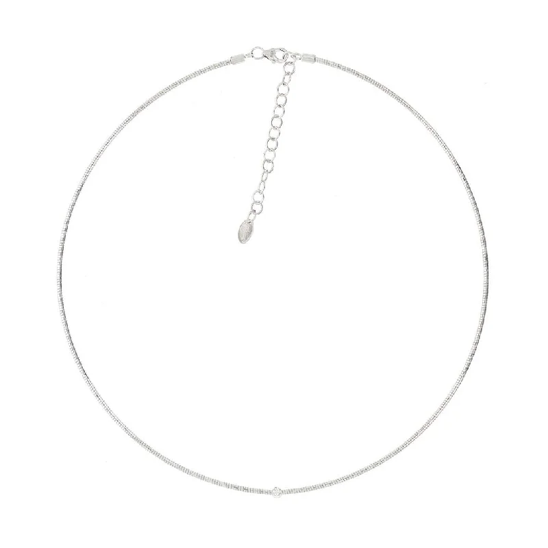 Sterling Silver & Diamond Necklace