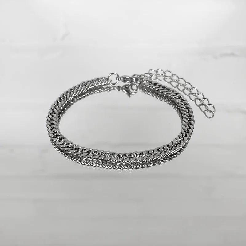 Huge Savings On Premium Jewelry Styles Double Link Curb Anklet | Silver