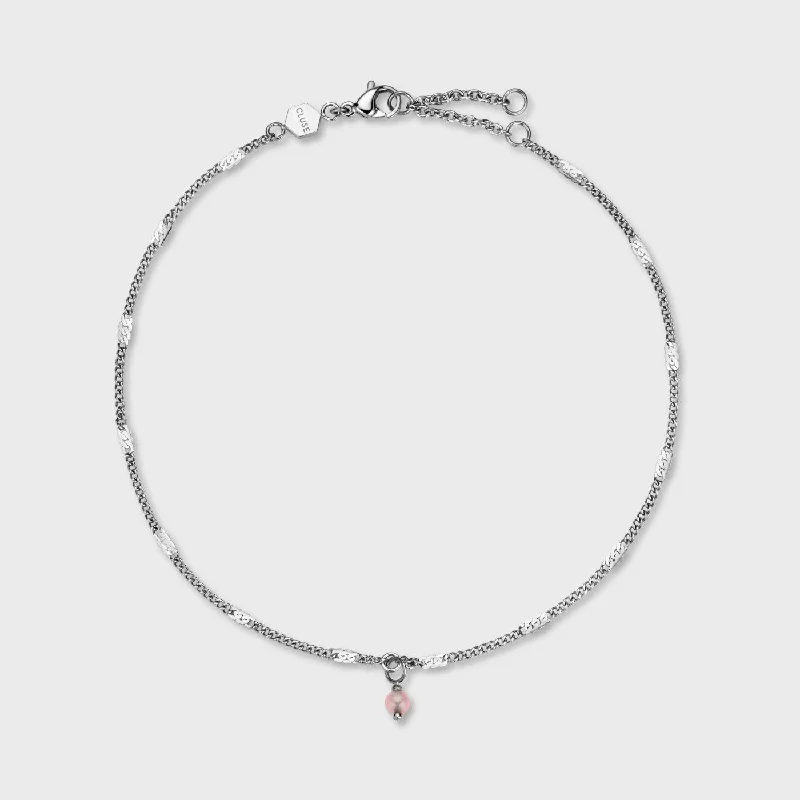 Dainty And Elegant Jewelry Now At Reduced Prices Essentielle Anklet Rose Quartz Bead, Silver Colour Dainty And Elegant Jewelry Now At Reduced Prices Essentielle Anklet Rose Quartz Bead, Silver Colour