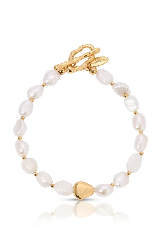 The Ultimate Jewelry Sale – Shop Premium Styles Freshwater Pearl and Gold Nugget Toggle Bracelet The Ultimate Jewelry Sale – Shop Premium Styles Freshwater Pearl and Gold Nugget Toggle Bracelet