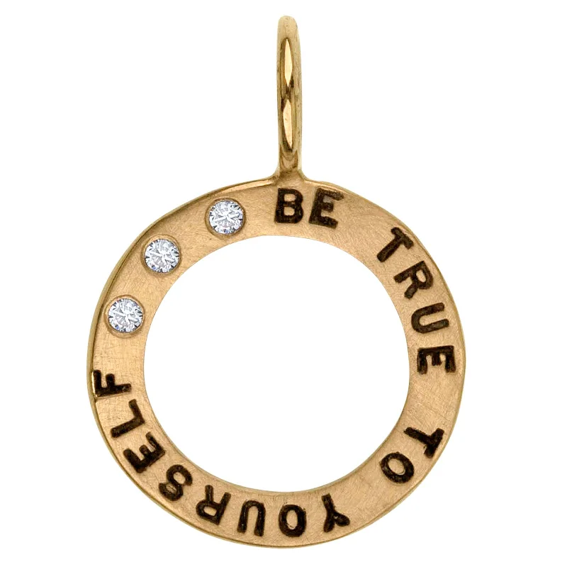 Elevate Your Jewelry Collection With Limited-Time Savings Gold Be True to Yourself Open Circle Charm