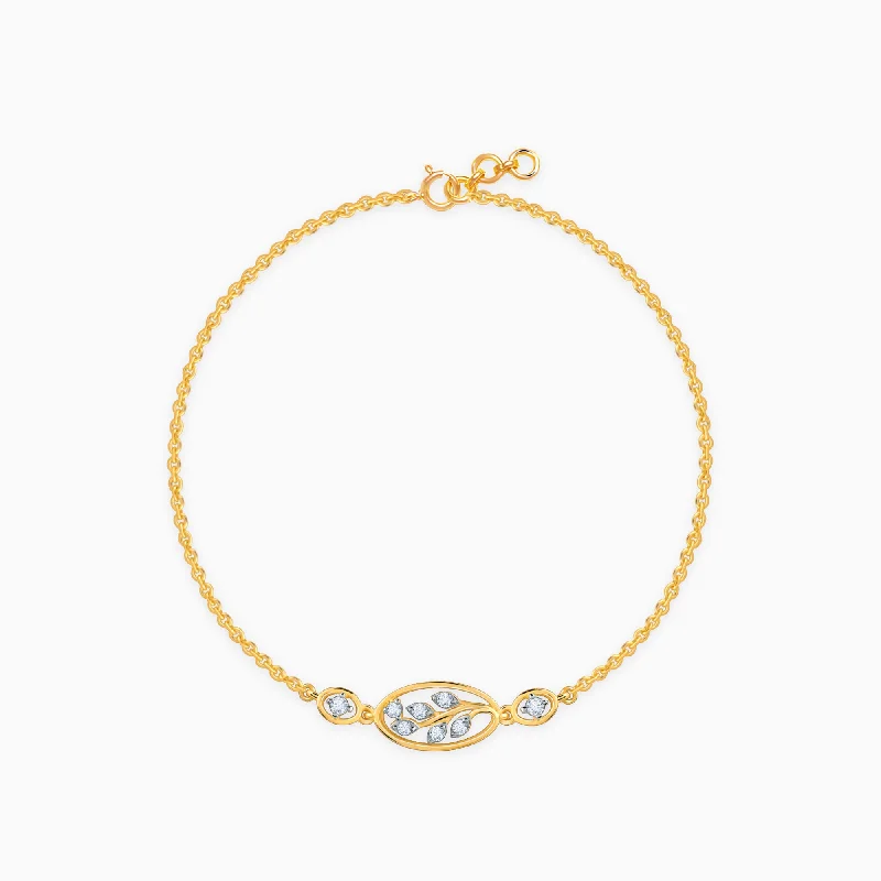 Gold The Leaf Diamond Bracelet