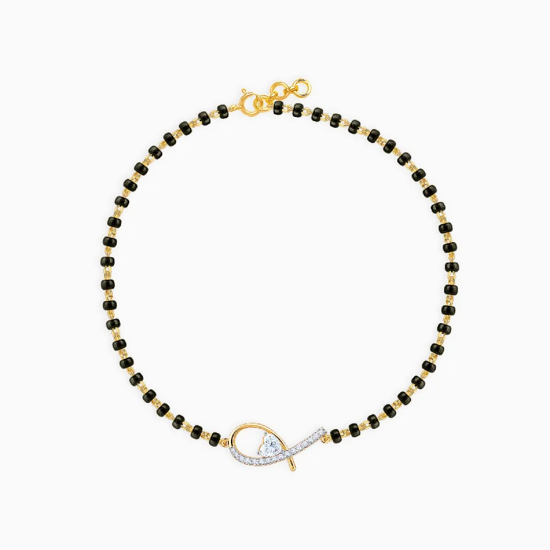 Gold Twirl Bliss Mangalsutra Diamond Bracelet